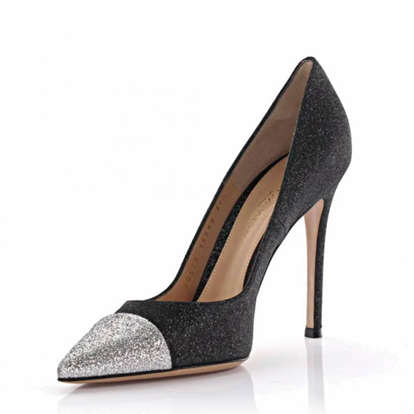 Gianvito Rossi Allie Two Tone Glitter Pumps Women's 37